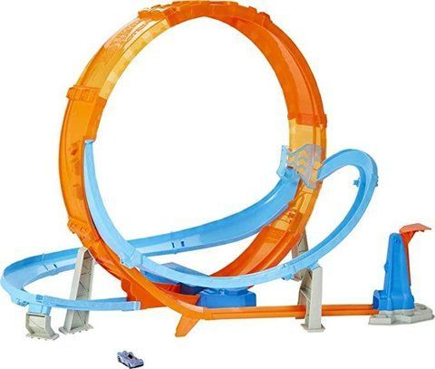 УЦІНКА (Прим'ята коробка) Трек Hot Wheels Гігантська петля Божевільні зіткнення Massive Loop Mayhem Track Set (HCB00) ХВ0125у фото