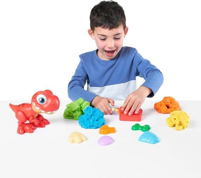Игровой набор с динозавром Тирексом и тестом для лепки Zuru Smashers Junior Dino Dig Large Egg T-Rex 74115B РА0011B фото