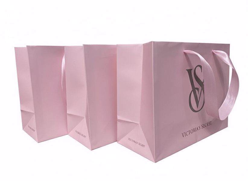 *100 шт* Пакет розмір L+ 300*227*120 мм ОПТ Victoria's Secret Рожевий ВС04042_100 фото
