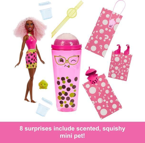Лялька Ягода Барбі Barbie Pop Reveal Doll & Accessories, Bubble Tea Series HTJ20 КБ0141 фото