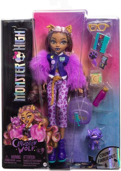 Кукла Монстер Хай Клодин Вульф с питомцем Monster High Clawdeen Wolf with Pet Dog КМ0036 фото