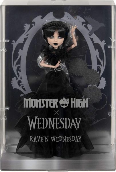 Кукла Monster High X Wednesday Венздей Танцы Rave'N HXJ03 КМ0060 фото